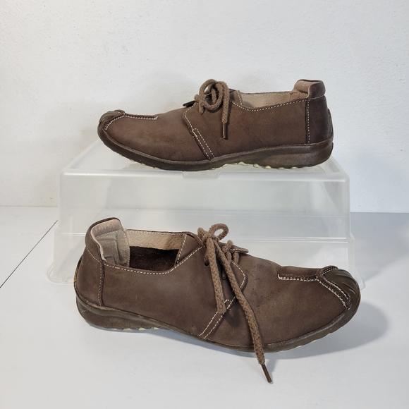 Womans Berne Mev Brown New York Flats Lace up shoes Size 37/6 US - Picture 4 of 7